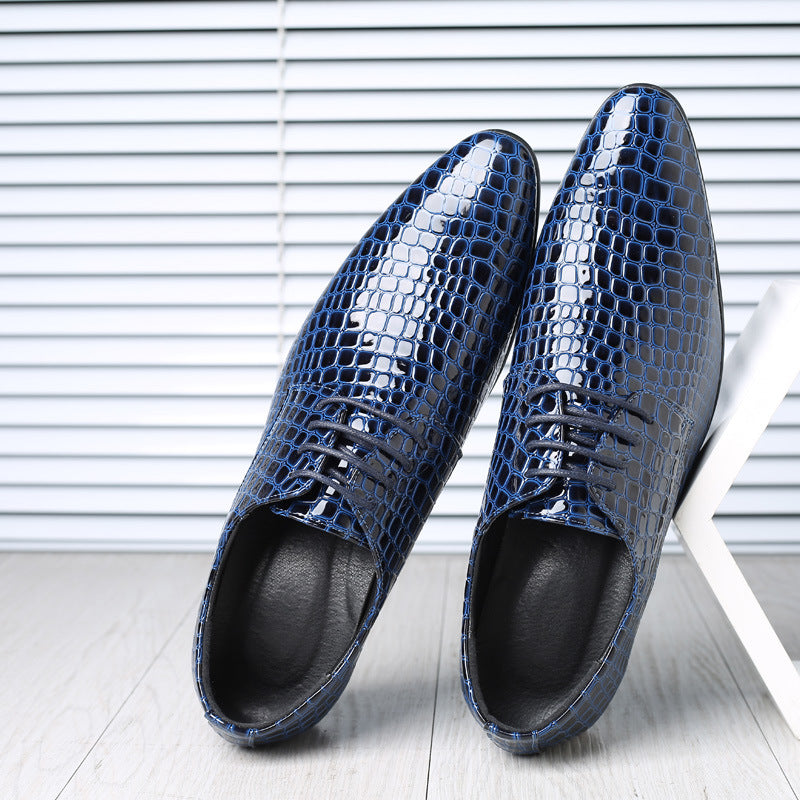 Mens Pointed Toe Leather Shoes British Korean Style