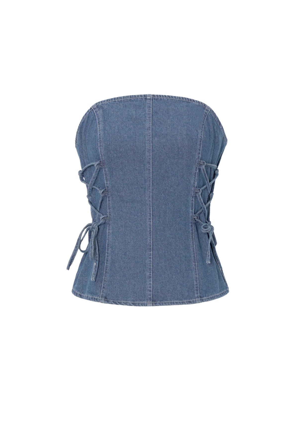 Denim kanten tubetop