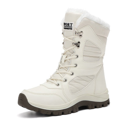 Women Fleece Lined Winter Snow Boots High Top Warm Cotton Shoes