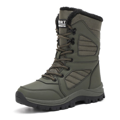 Women Fleece Lined Winter Snow Boots High Top Warm Cotton Shoes