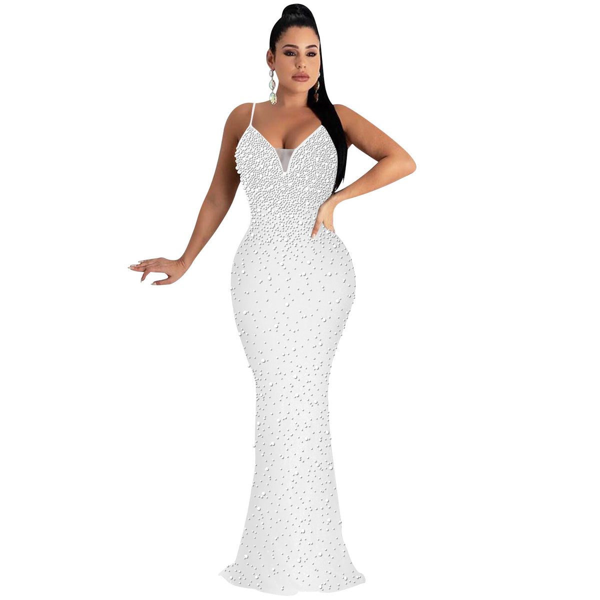 Elegant Beaded Sling Dress