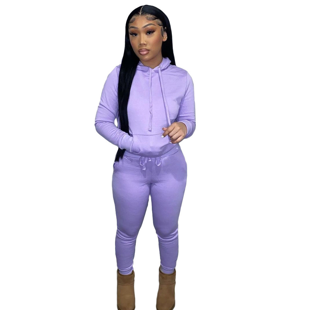 Dames geborstelde tweedelig casual sportpak