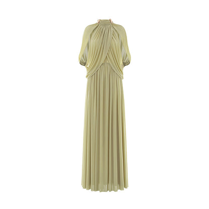 Elegant Pleated Chiffon Long Dress
