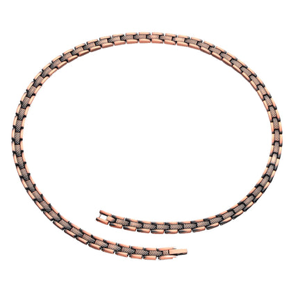 Vintage ketting van gevlochten koper unisex