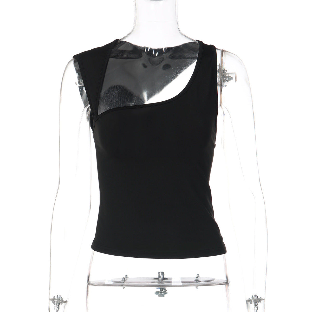 Irregular-neck vest top
