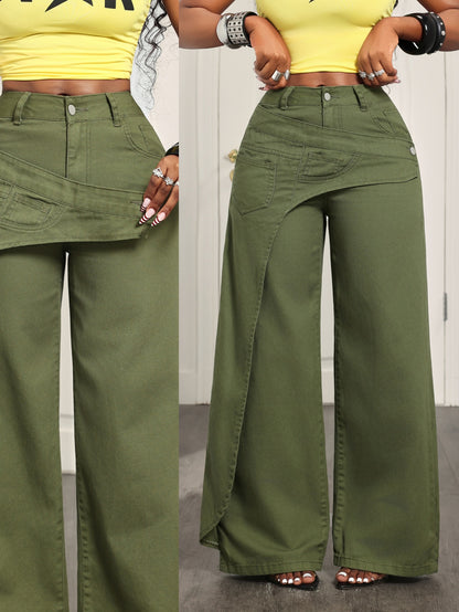 All-match Casual Irregular Women's Wide-leg Pants