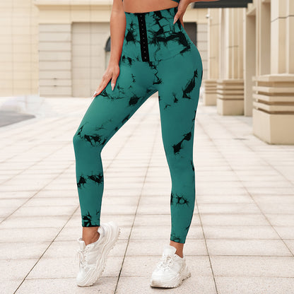 High Waist Tie-Dye Seamless Yoga Pants