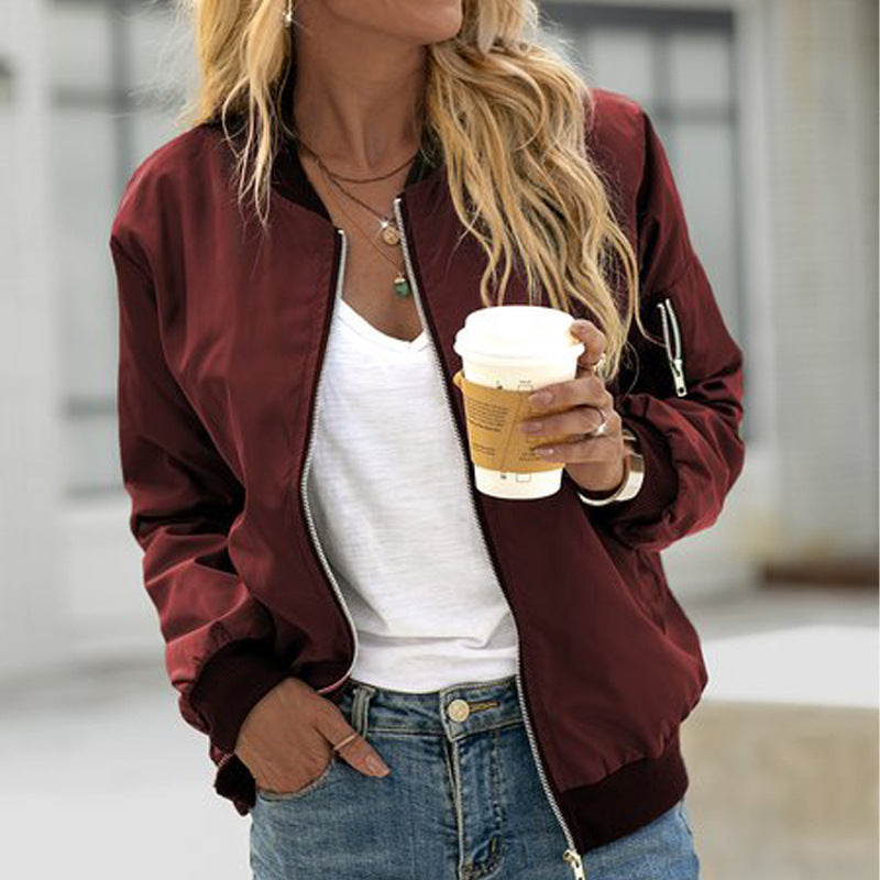 Womens Casual Zipper Jacket