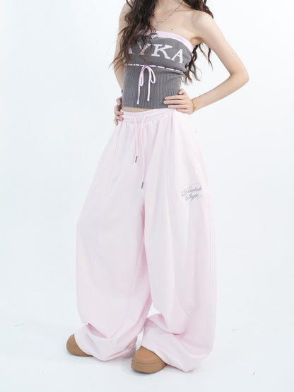 Floor-Length Drawstring Pants