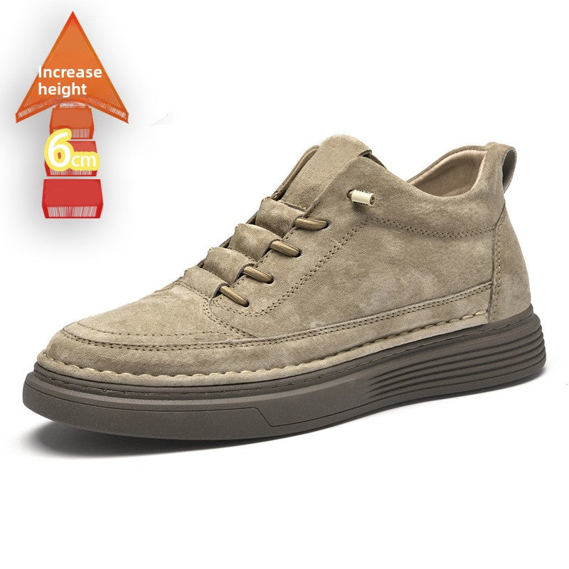 Men's Retro Suede Height Increasing Casual Board Shoes