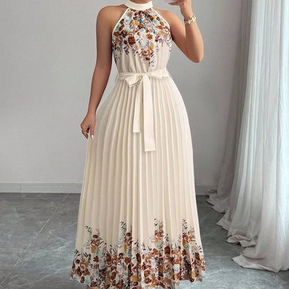 Maxi-jurk van chiffon met bloemenprint