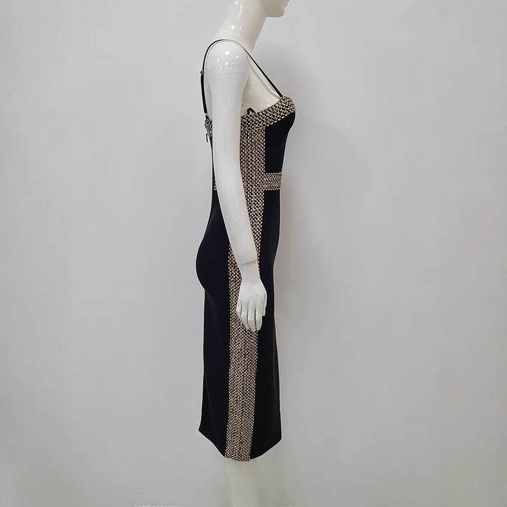 Elegant Sequin Bandage Evening Dress