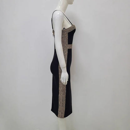 Elegant Sequin Bandage Evening Dress