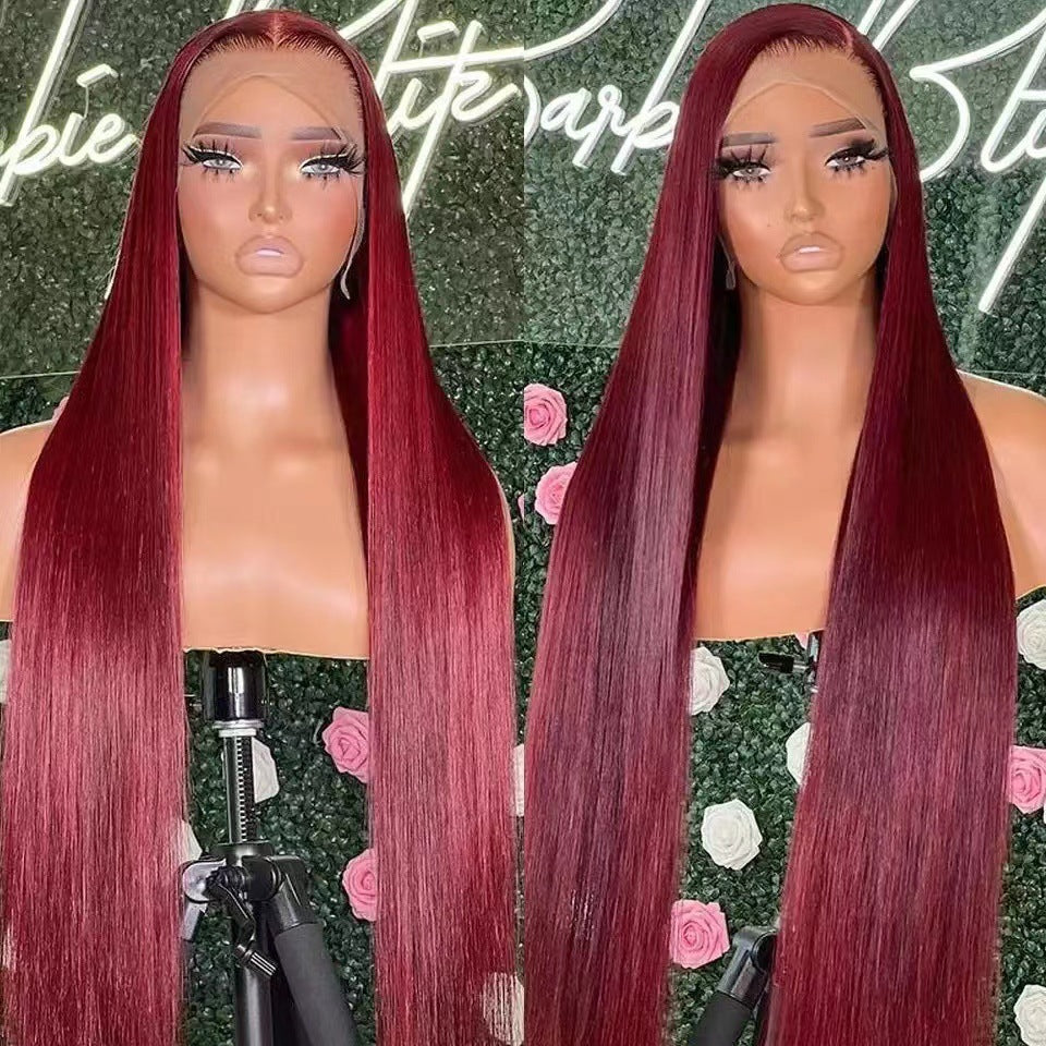 Synthetic Long Straight Front Lace Wig