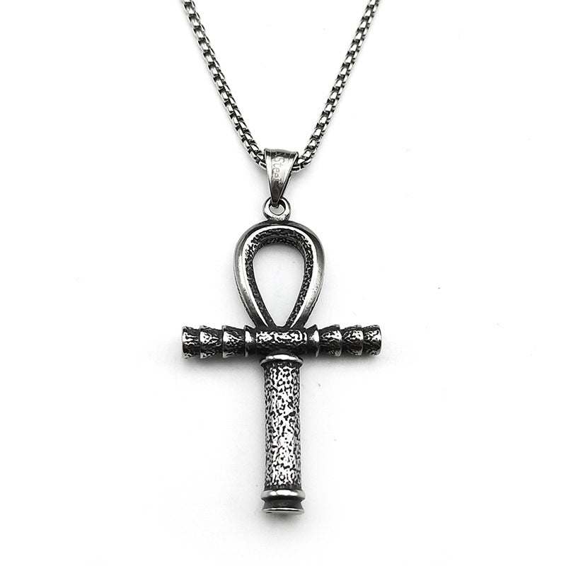 Pendant Necklace Retro Titanium Steel Scepter Men's Necklace Pendant