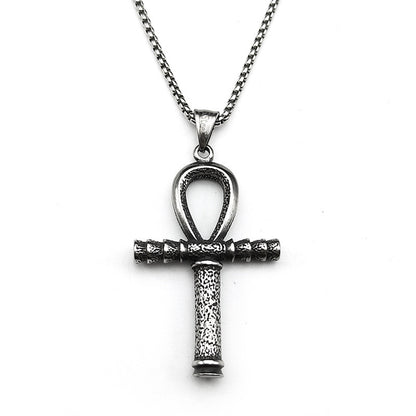 Pendant Necklace Retro Titanium Steel Scepter Men's Necklace Pendant