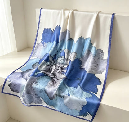 Women's Lijin Satin Scarf Floral Print Shawl