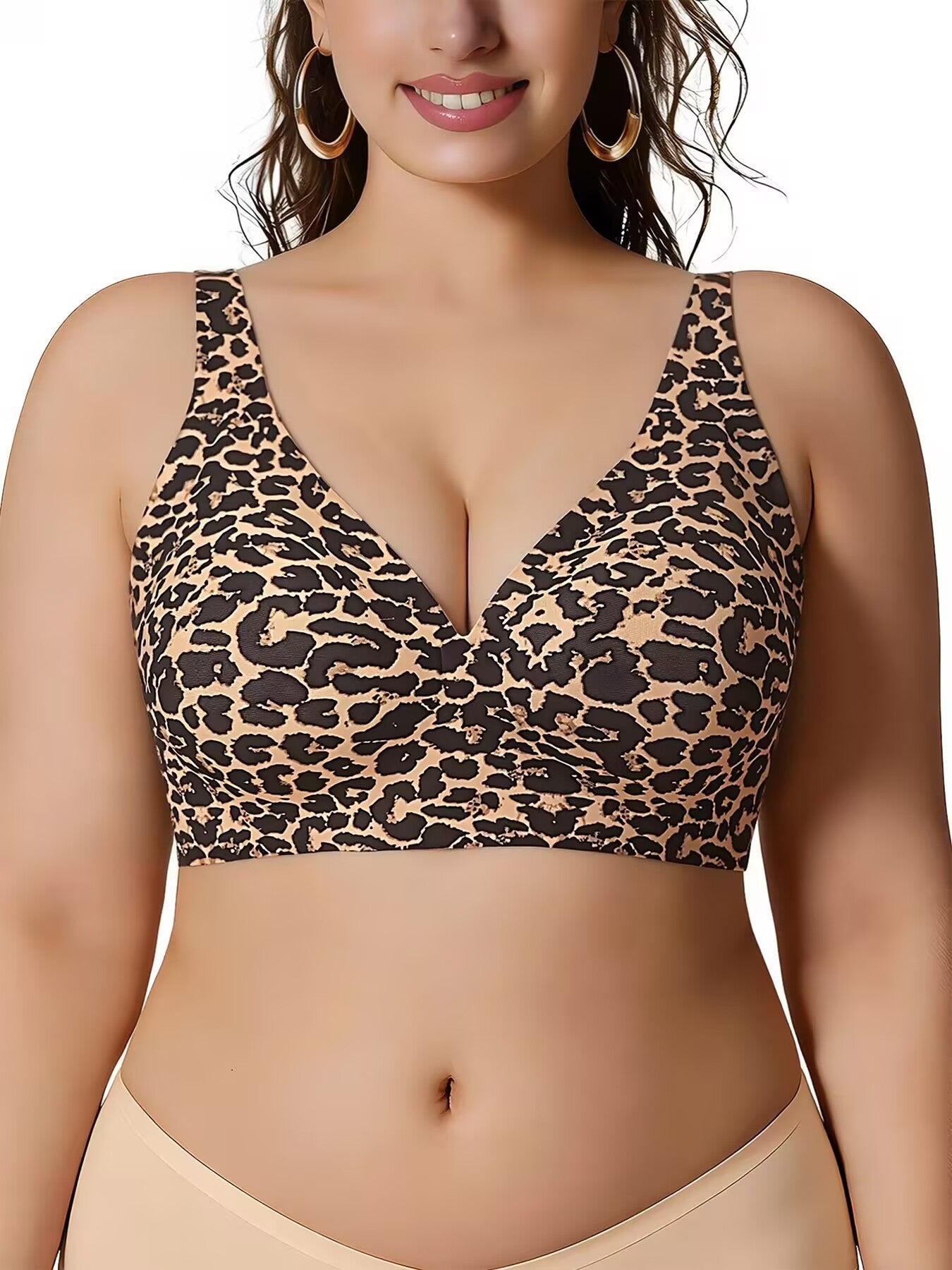 Supportive seamless breathable invisible bra