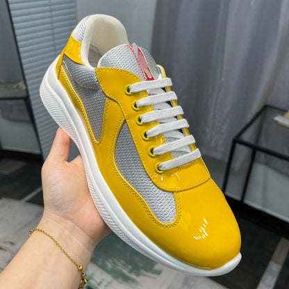 Casual Breathable Cowhide Canvas Sneakers for Men