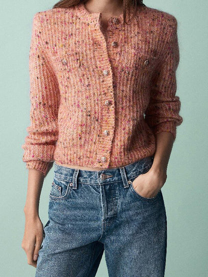 Floral Print Knitted Cardigan