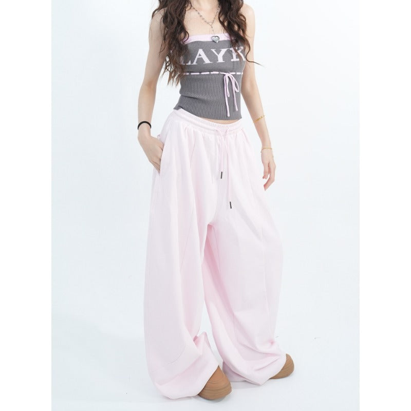 Floor-Length Drawstring Pants
