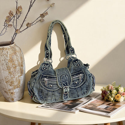 Retro Denim Women Shoulder Bag