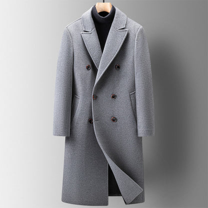 Men's double-breasted wool coat - thick and long? jacket
