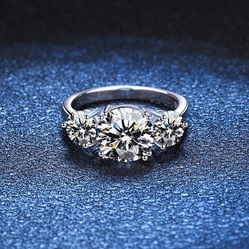 S925 Sterling Zilveren Ring 2 Karaat Moissanite Of Zirkoon