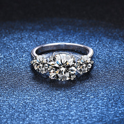 S925 Sterling Zilveren Ring 2 Karaat Moissanite Of Zirkoon