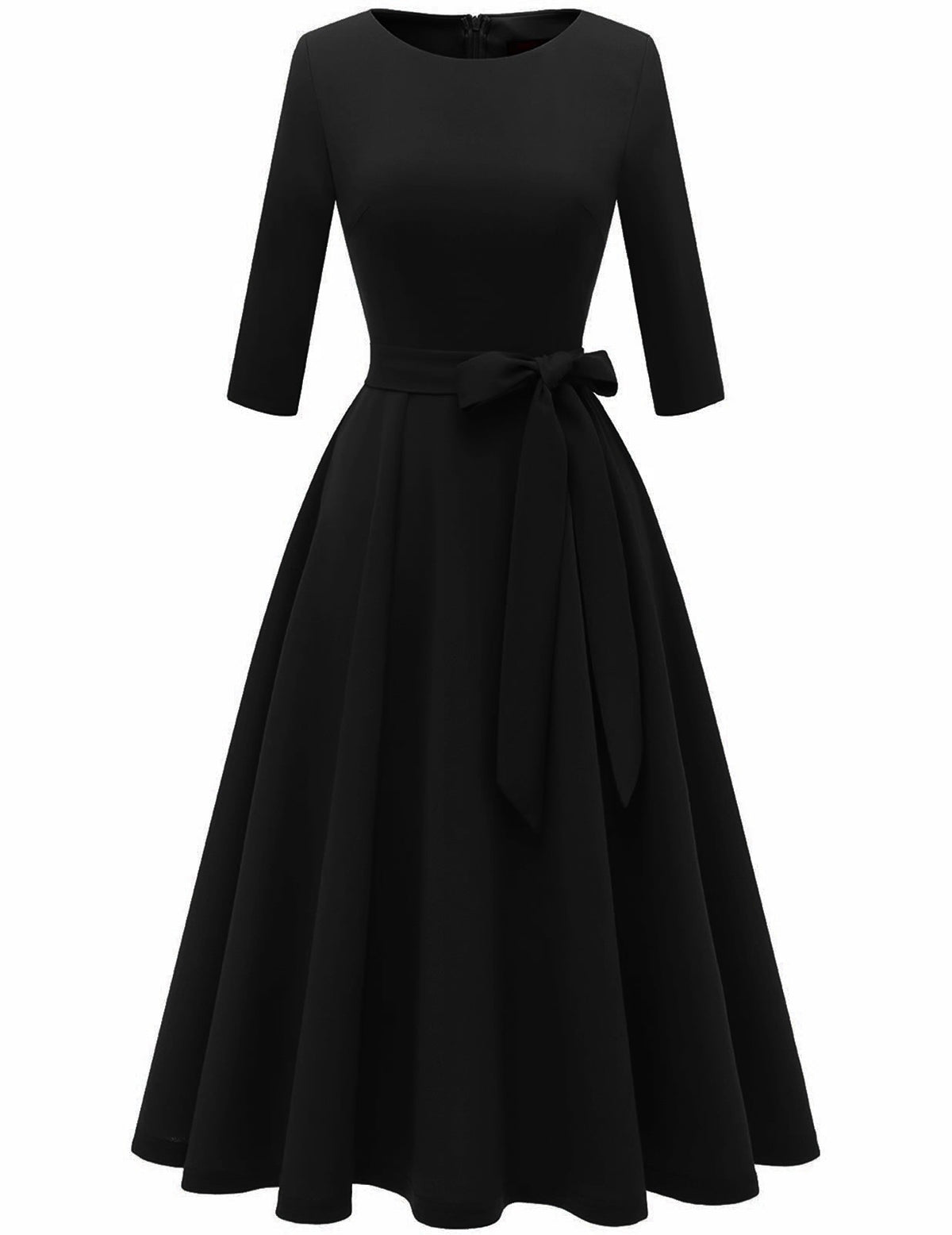 Retro Elegant Women's Evening Dress with Oversized Hem