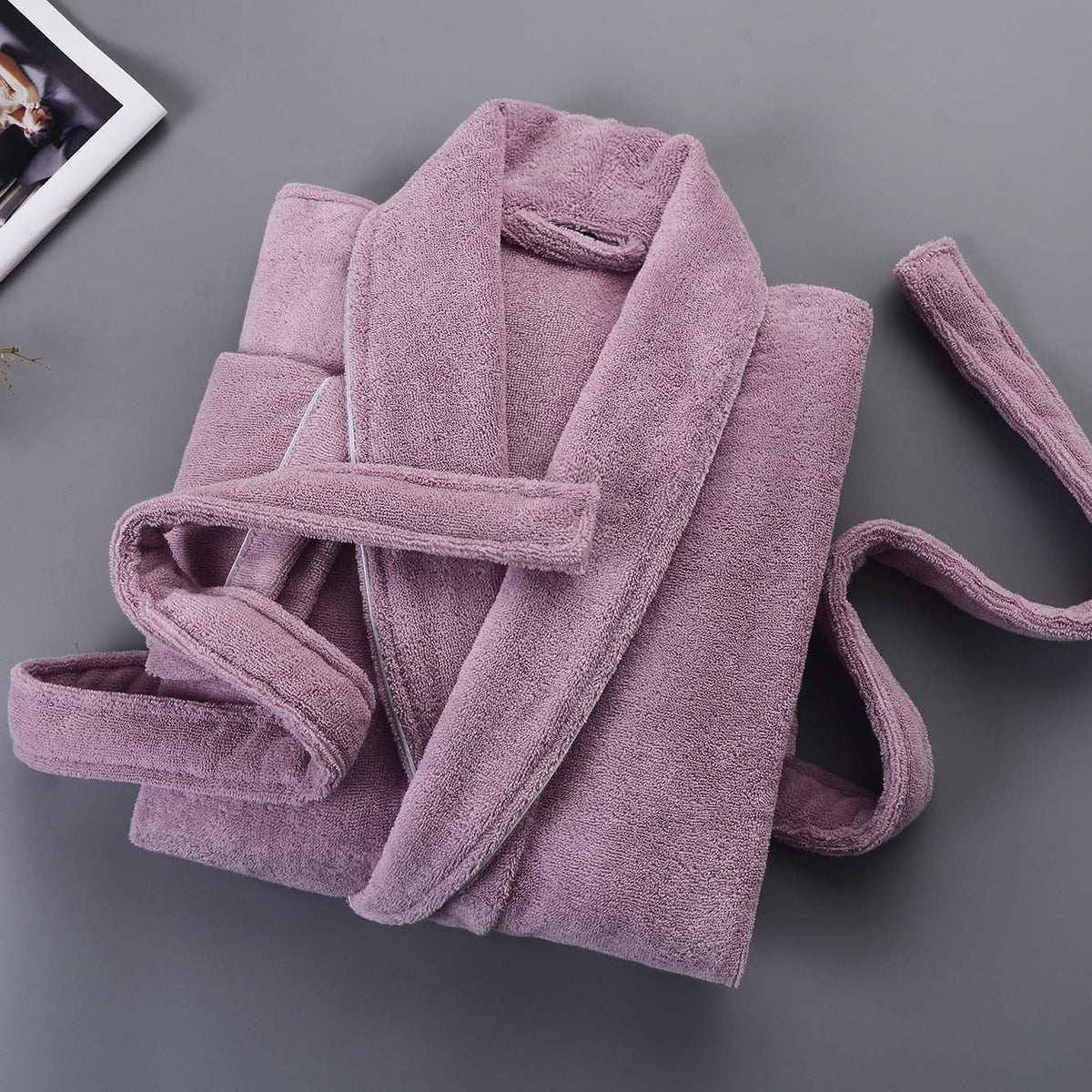 Winter thick pure cotton bathrobe
