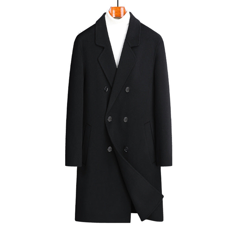 Men's Double Breasted Wool Overcoat