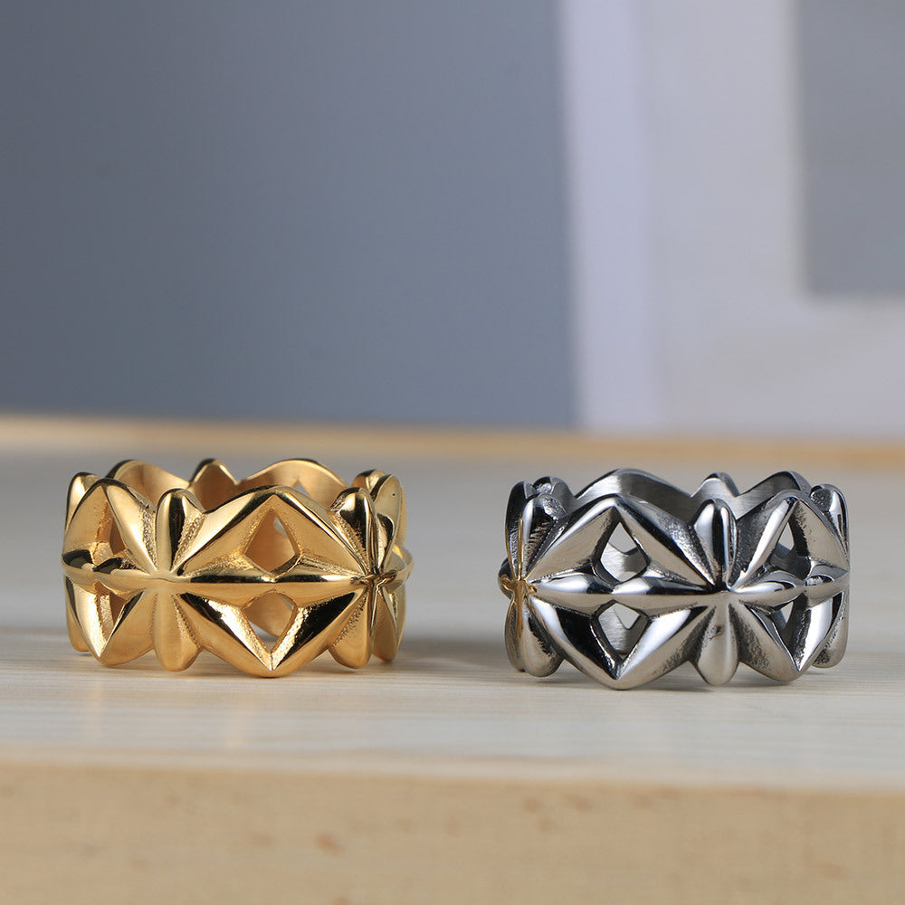 retro hollow pattern ring