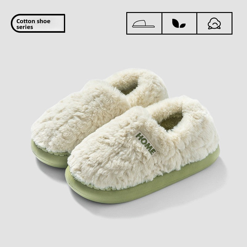 Winter Plush Indoor Outdoor Cotton Slippers