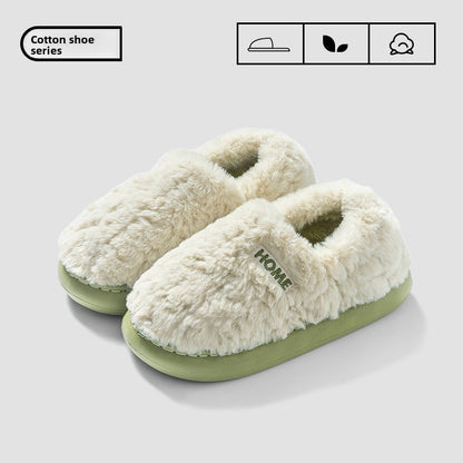 Winter Plush Indoor Outdoor Cotton Slippers