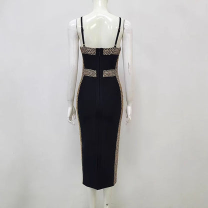 Elegant Sequin Bandage Evening Dress