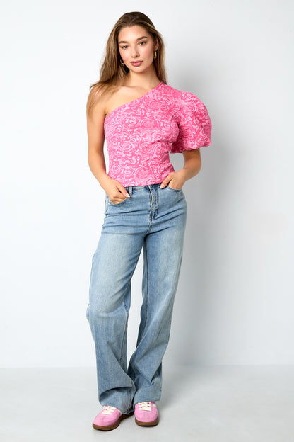 Tops met korte mouwen Bloemenprint Elegant Lente/Zomer