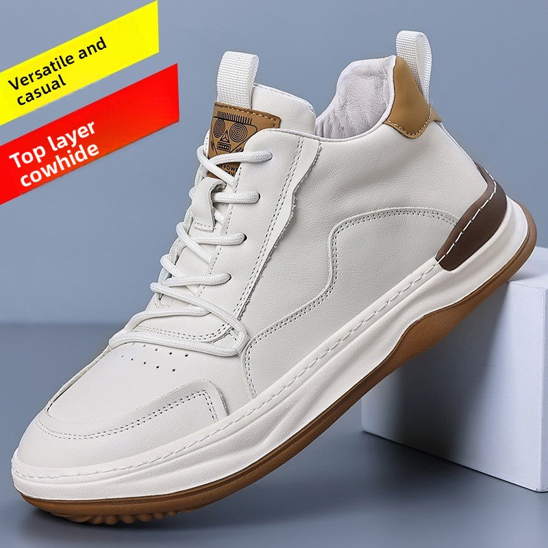 Casual leren sneakers hoge of lage model voor heren