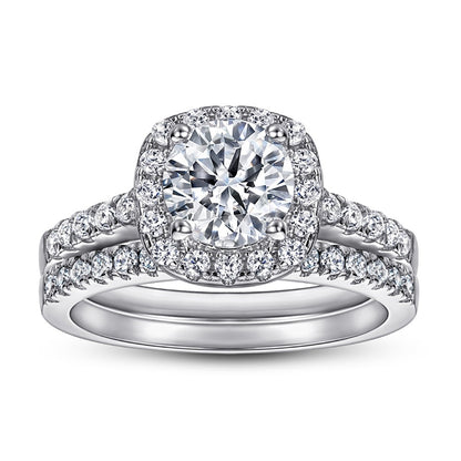 Stapelbare ring van sterling zilver met zirkonia