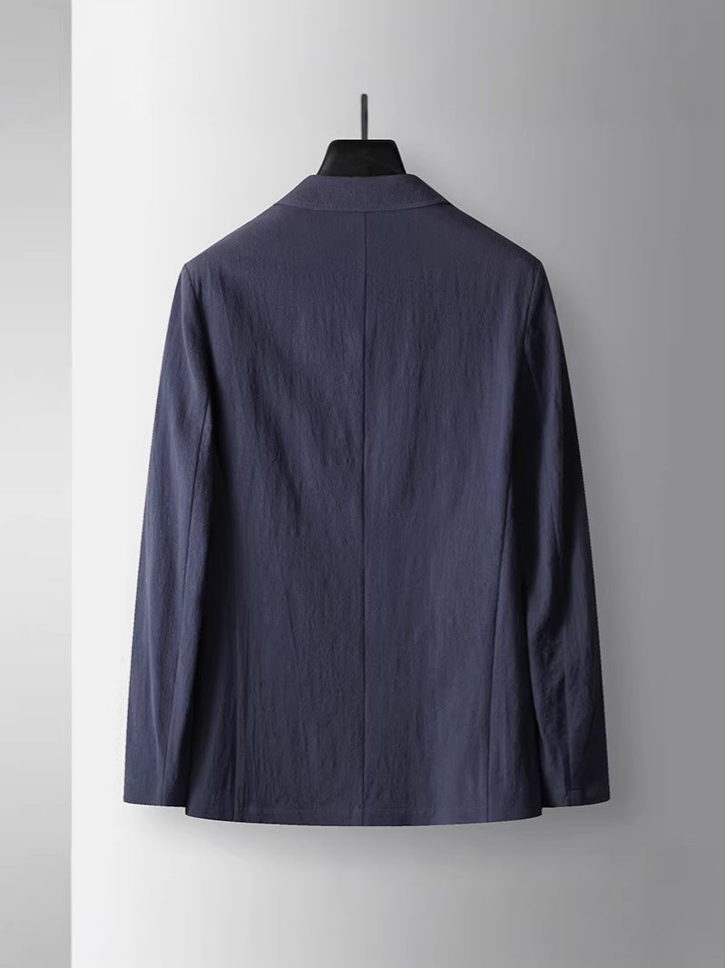 Men's single-breasted cotton casual jacket