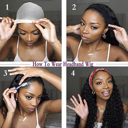 Headband Wig with African Curls
