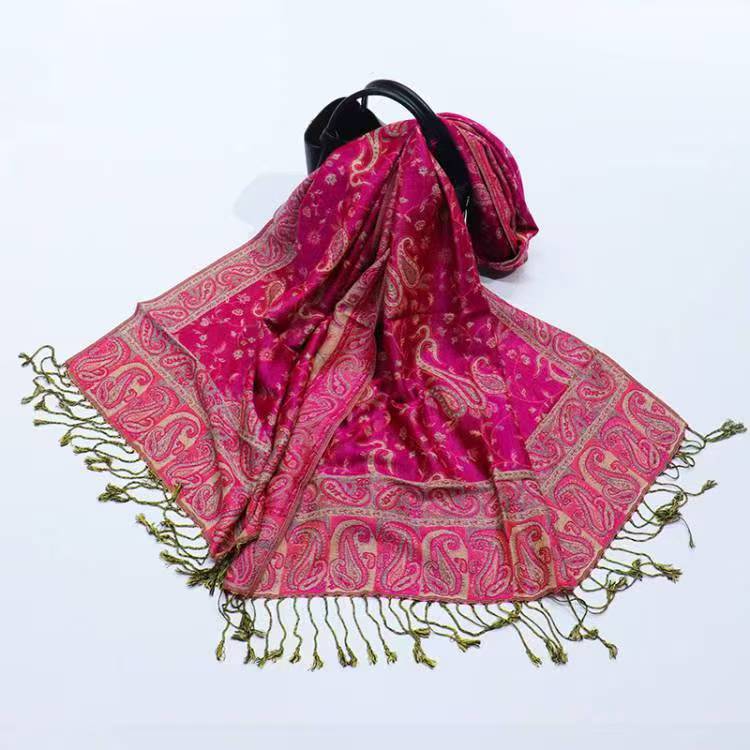 Women's Jacquard Imitation Cashmere Shawl Wrap Long Scarf