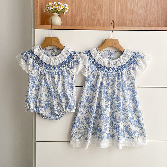 Girls Floral Cotton Dress