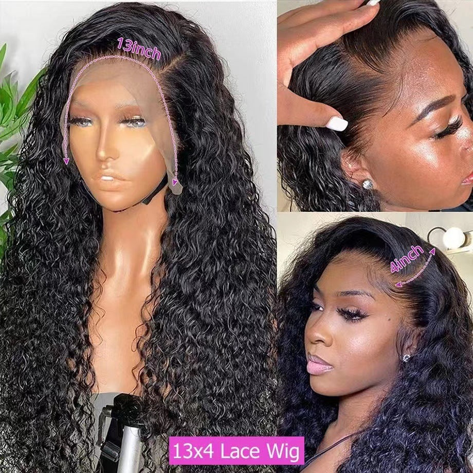 Kinky Curly Lace Front Wig with Bangs