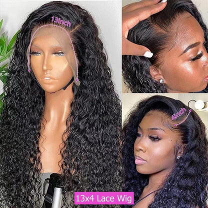 Kinky Curly Lace Front Wig with Bangs