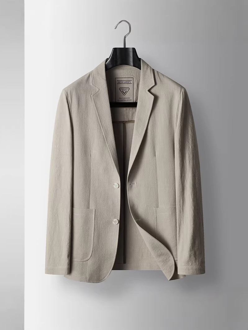 Men's single-breasted cotton casual jacket