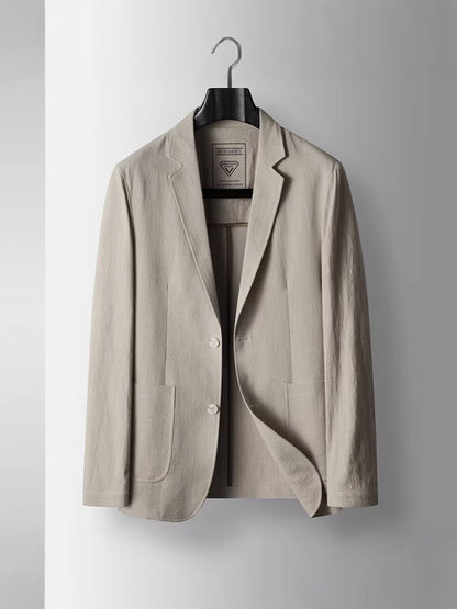 Men's single-breasted cotton casual jacket