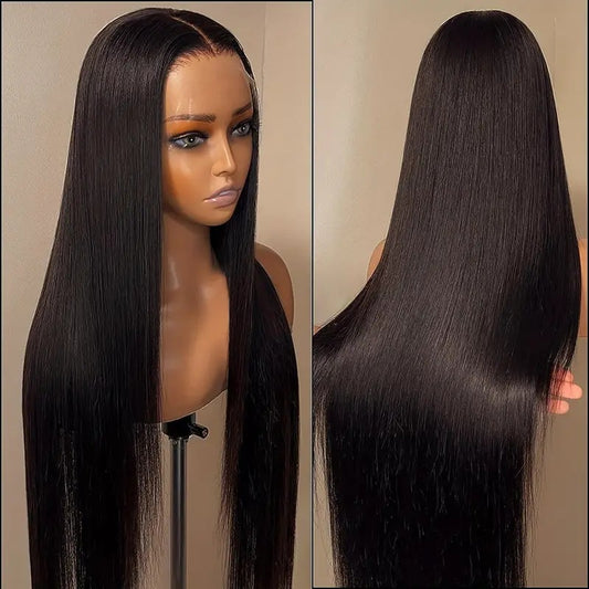 Synthetic Long Straight Front Lace Wig