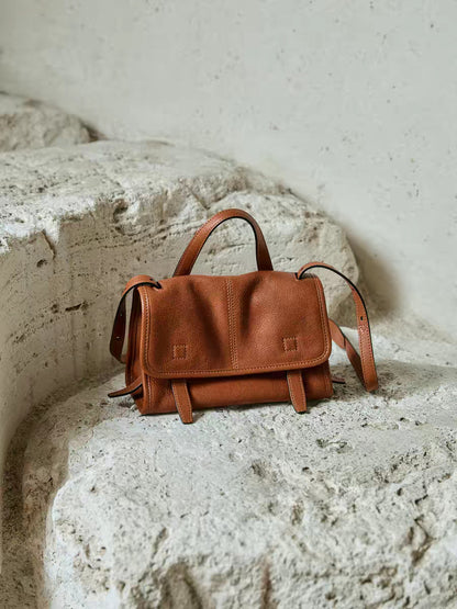 Vintage Genuine Leather Crossbody Bag