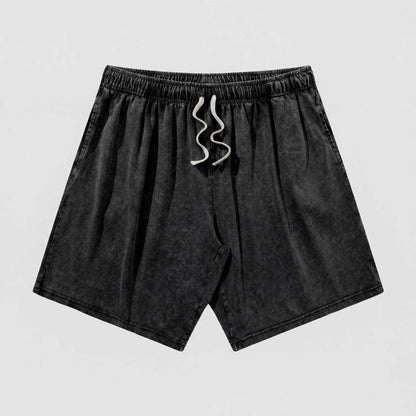 Men's Vintage Washed Cotton Shorts Set